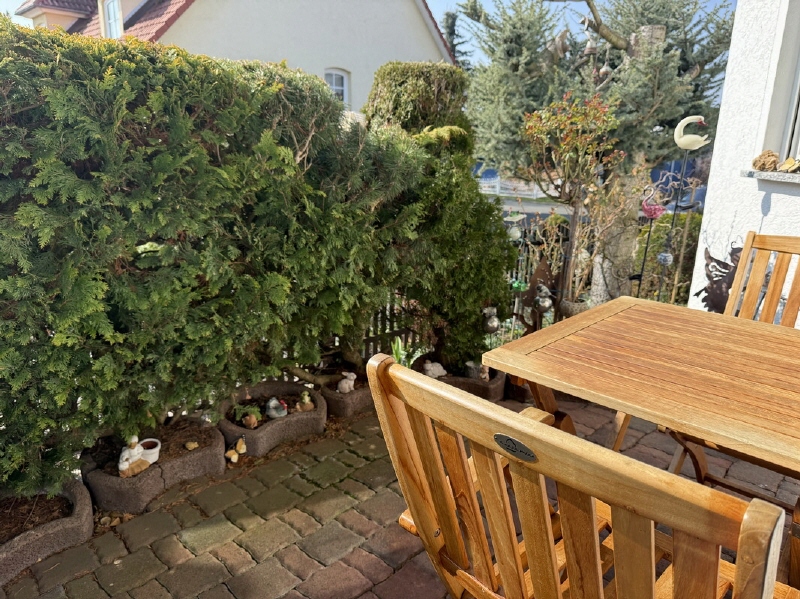 Ihr Frühstücksplatz auf der Terrasse