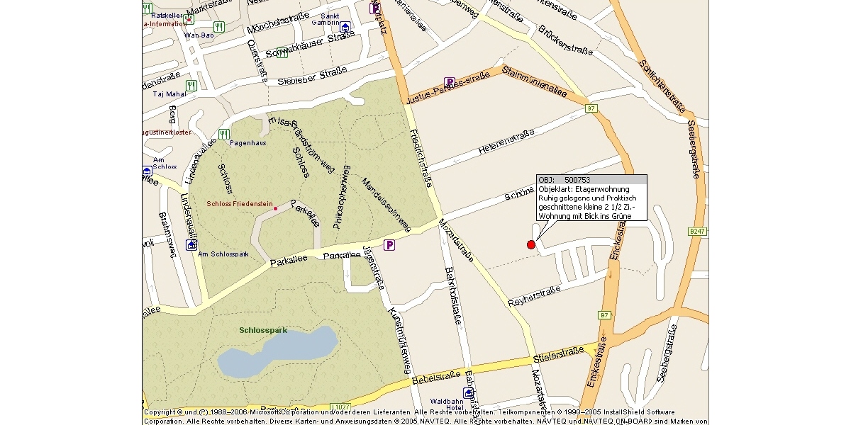 Auszug aus dem Stadtplan
